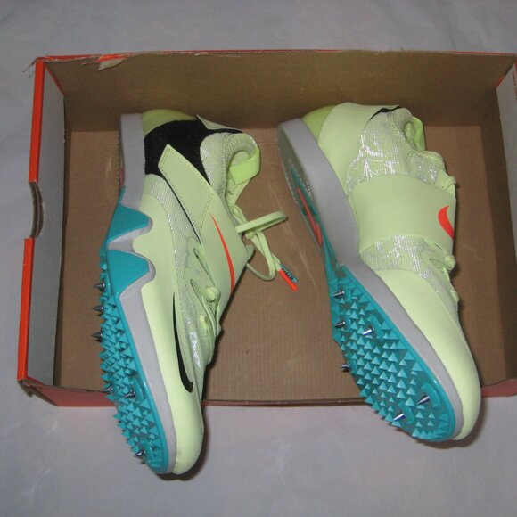 Nike Pole Vault Elite Track Field Shoes Spikes Men's Size 13 Green AA1204-700 NO - Picture 2 of 5